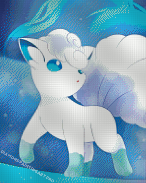 White Vulpix Diamond Painting