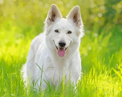 White German Shepherd Diamond Painting