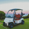 White Golf Cart Diamond Painting