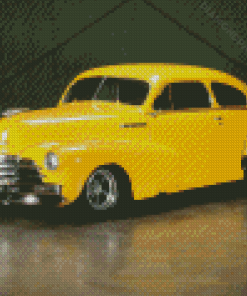 Yellow 1947 Chevy Fleetline Diamond Painting