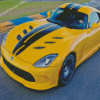 Yellow Dodge Viper Diamond Painting