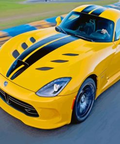 Yellow Dodge Viper Diamond Painting