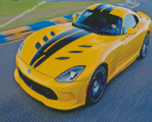 Yellow Dodge Viper Diamond Painting