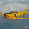 Yellow WWII Airplane Diamond Painting