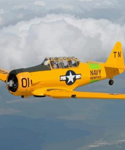 Yellow WWII Airplane Diamond Painting