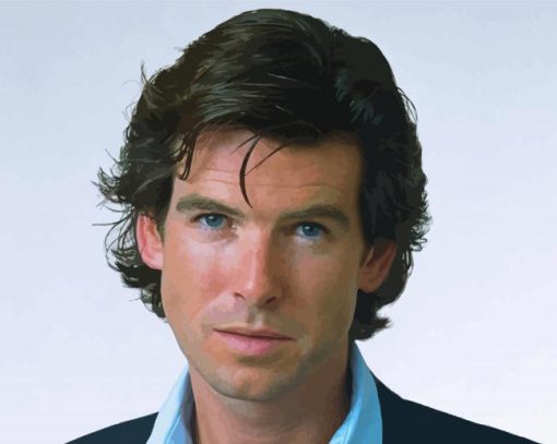 Young Pierce Brosnan Diamond Painting