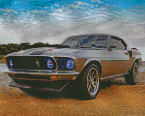 1969 Ford Mustang Fastback Car Diamond Painting