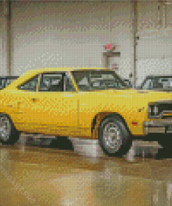 1970 Yellow Plymouth Roadrunner Diamond Painting