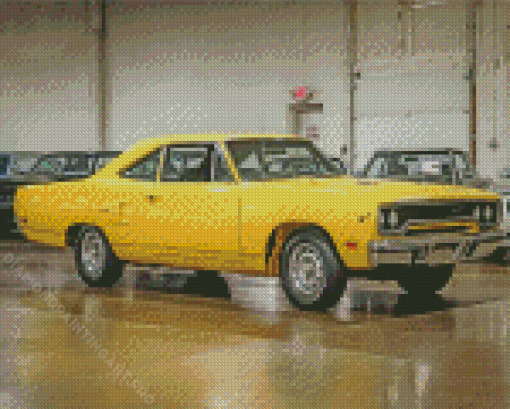 1970 Yellow Plymouth Roadrunner Diamond Painting