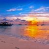 Aesthetic Aruba Beach At Sunset Diamond Painting