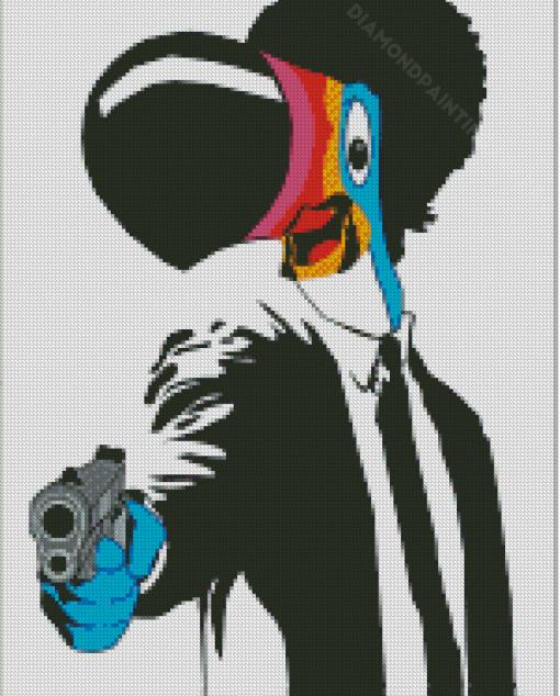 Afro Toucan Sam With Gun Diamond Painting