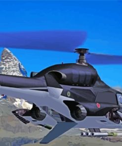 Airwolf Aircraft Diamond Painting