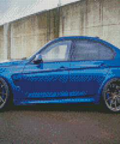 BMW M3 F80 Blue Car Diamond Painting