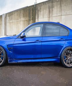 BMW M3 F80 Blue Car Diamond Painting