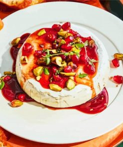 Baked Brie With Pomegranate And Pistachios Diamond Painting