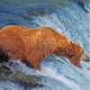 Bear By Stream Diamond Painting