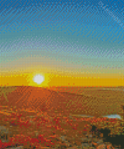 Beautiful Sunset In Cadillac Mountain Diamond Painting