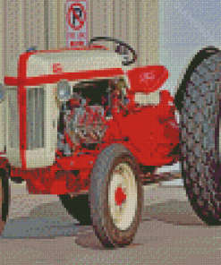 Beige And Red Ford 8N Diamond Painting