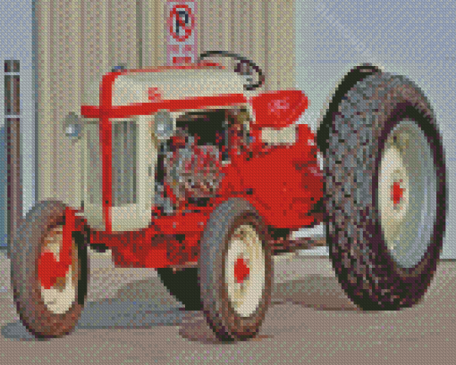 Beige And Red Ford 8N Diamond Painting