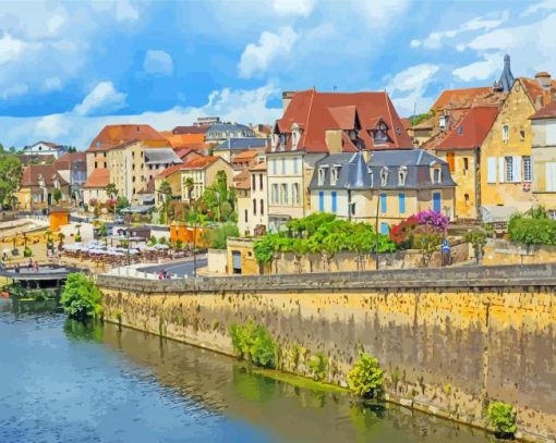 Bergerac Town Diamond Painting