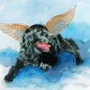 Black Dog Angel Diamond Painting