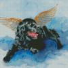 Black Dog Angel Diamond Painting