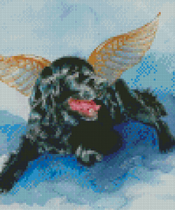 Black Dog Angel Diamond Painting