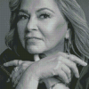 Black And White Beautiful Roseanne Barr Diamond Painting