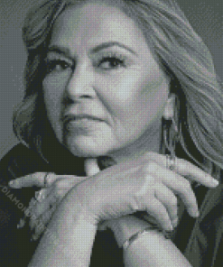 Black And White Beautiful Roseanne Barr Diamond Painting