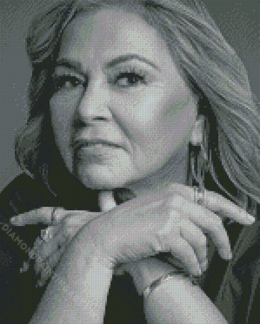 Black And White Beautiful Roseanne Barr Diamond Painting