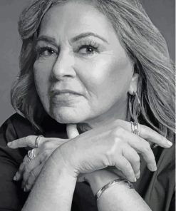 Black And White Beautiful Roseanne Barr Diamond Painting