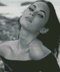 Black And White Megan Fox Diamond Painting