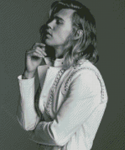 Black And White Austin Butler With Long Hair Diamond Painting