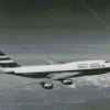 Black And White Boeing 747 Plane Diamond Painting