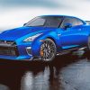 Blue Nissan GTR35 Diamond Painting