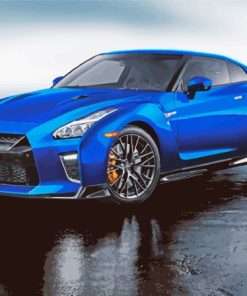 Blue Nissan GTR35 Diamond Painting