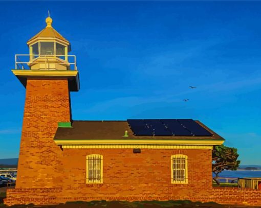 Brick Lighthouse Point Diamond Painting