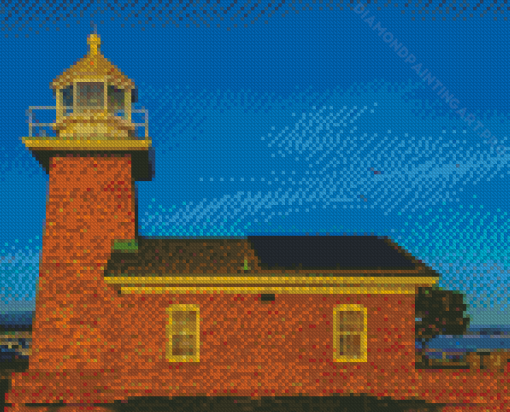 Brick Lighthouse Point Diamond Painting