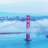 California Golden Gate Bridge In Fog Diamond Painting