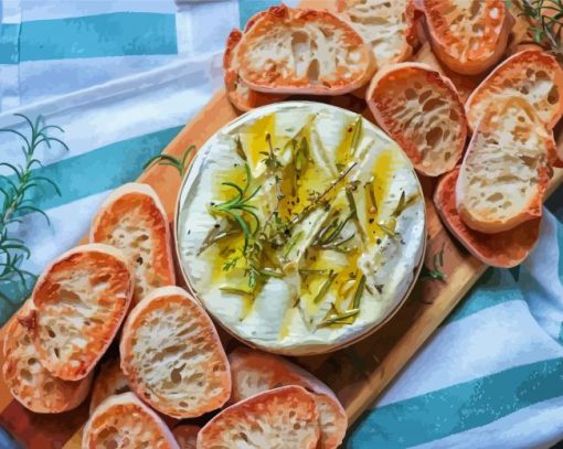 Camembert With Olive Oil Diamond Painting