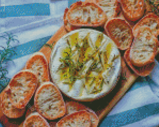 Camembert With Olive Oil Diamond Painting