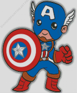 Cartoon Captain America Avengers Diamond Painting