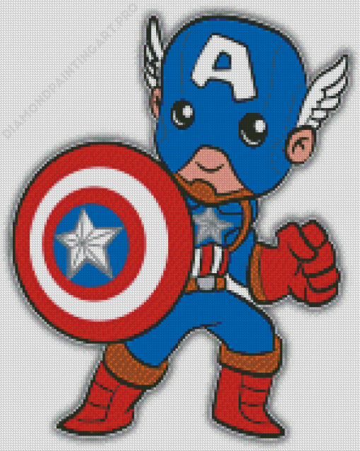 Cartoon Captain America Avengers Diamond Painting