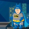 Cartoon Fat Batman Diamond Painting