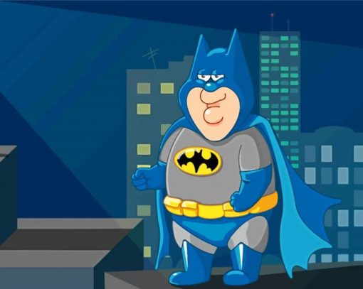 Cartoon Fat Batman Diamond Painting