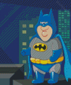 Cartoon Fat Batman Diamond Painting