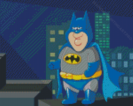 Cartoon Fat Batman Diamond Painting