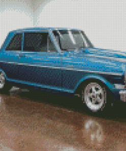 Chevy 2 Nova Blue Car Diamond Painting