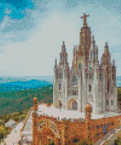 Church Of The Sacred Heart Mount Tibidabo Diamond Painting