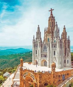 Church Of The Sacred Heart Mount Tibidabo Diamond Painting